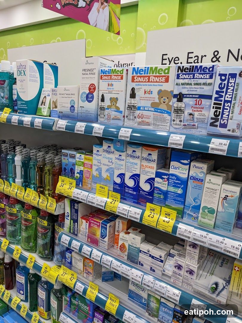 Pharmacy aisle interior
