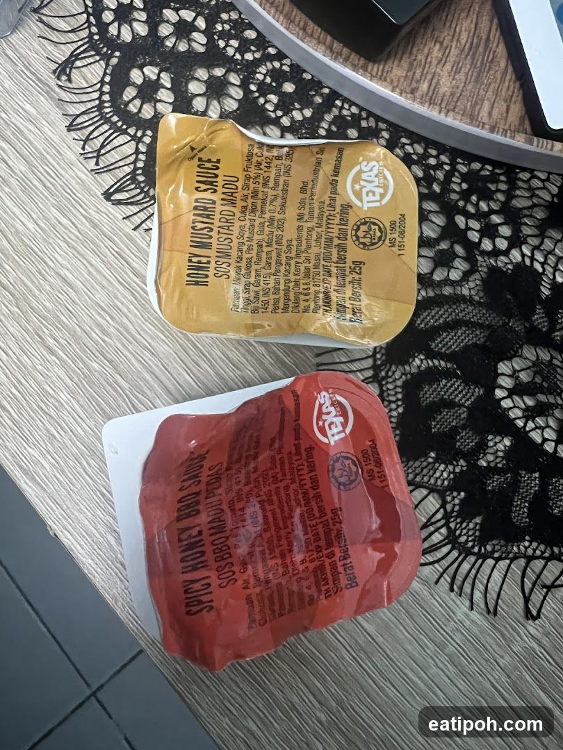Sauce Packets on Table