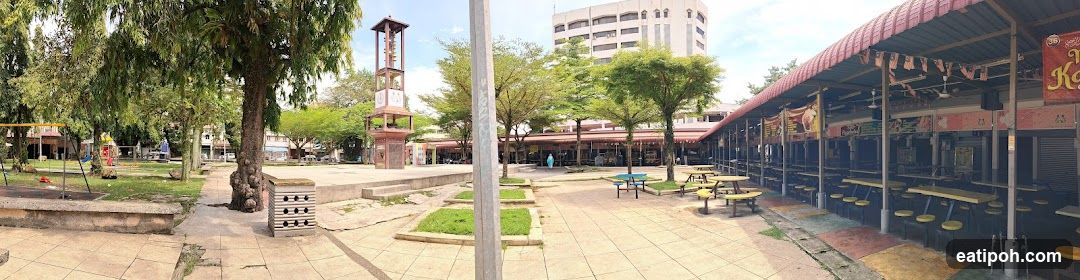 Outdoor food court area