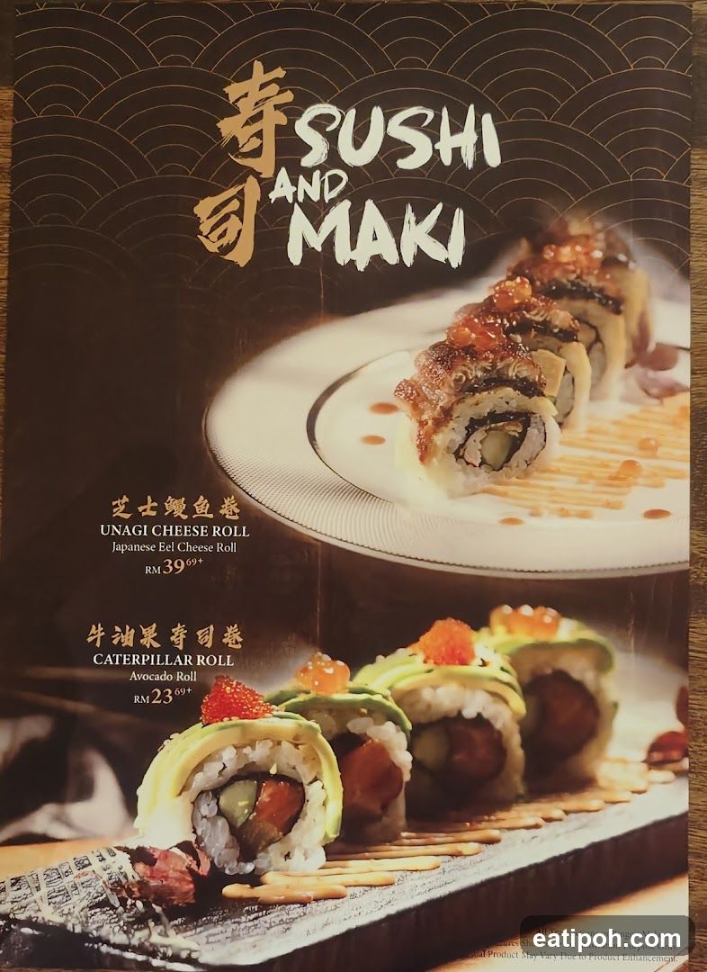 Sushi and Maki Menu