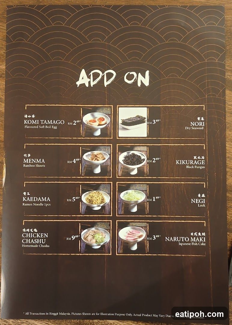 Add On Menu