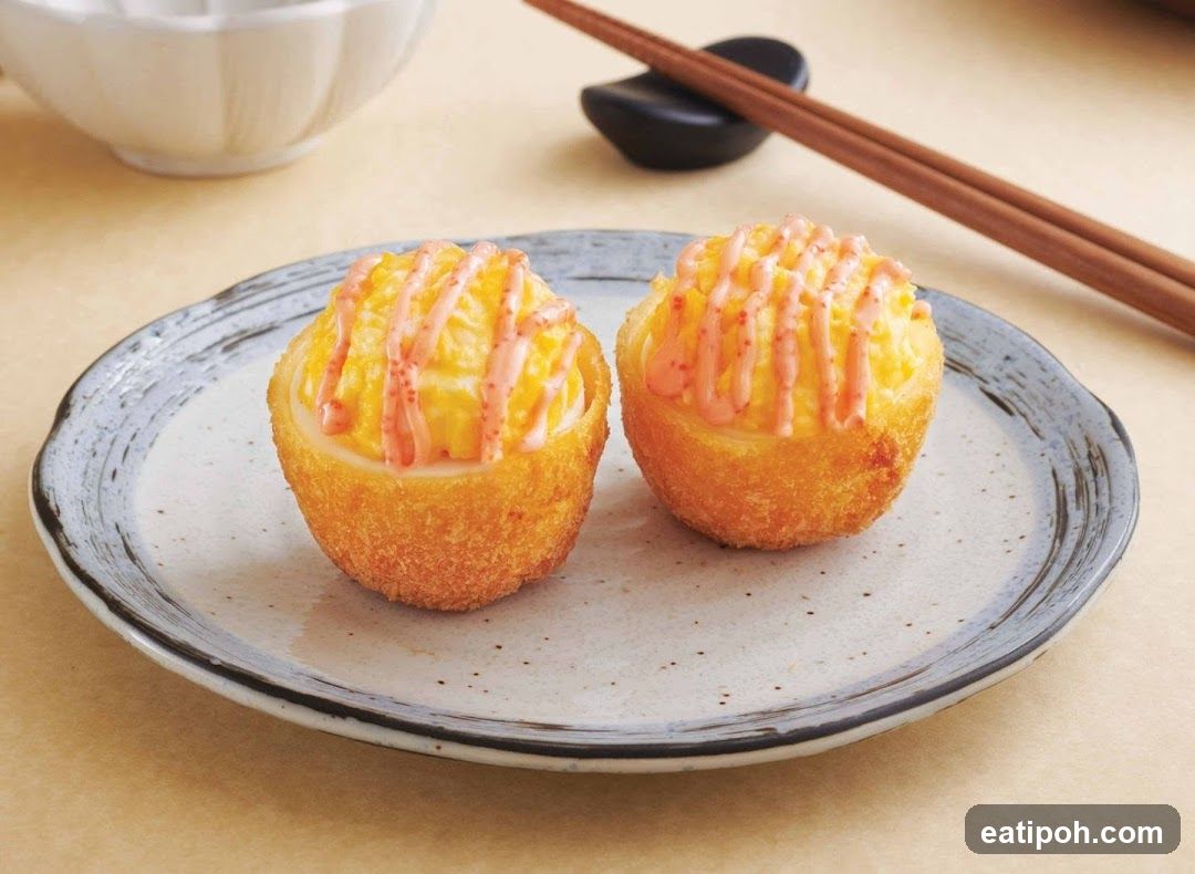 Fried Egg Cups with Pink Drizzle