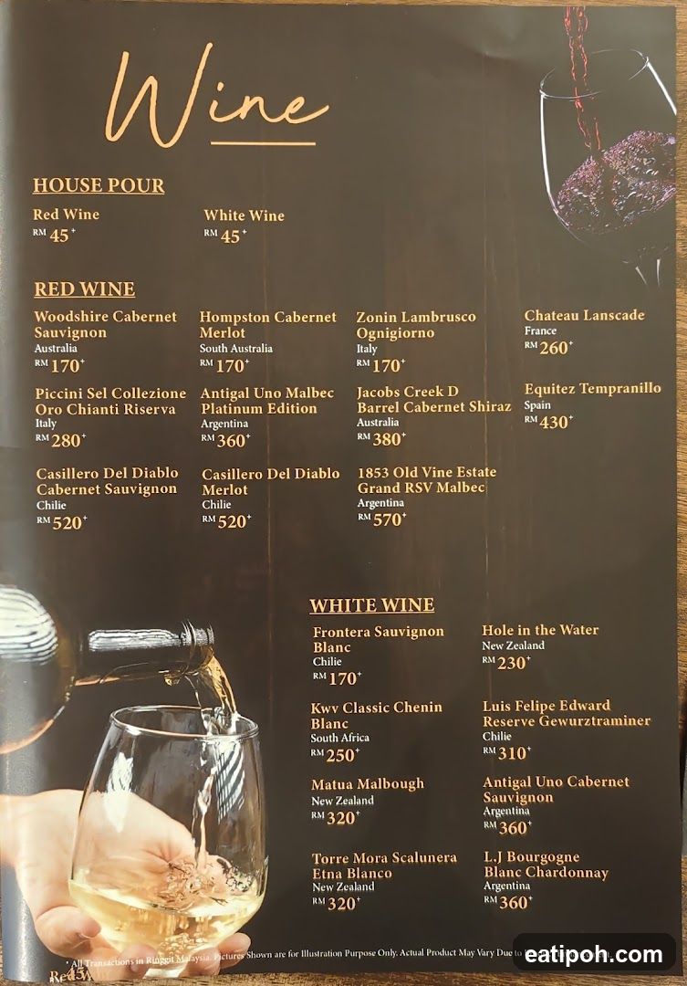 Wine Menu