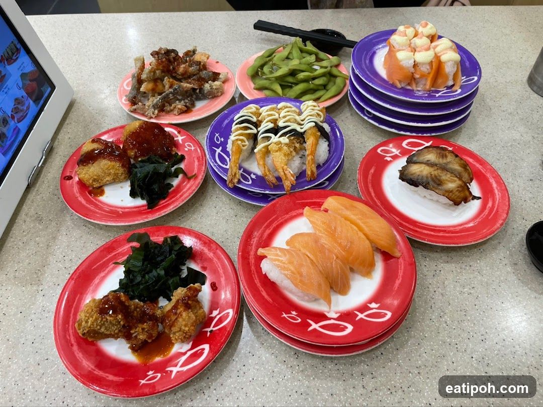 Sushi Plates on Counter