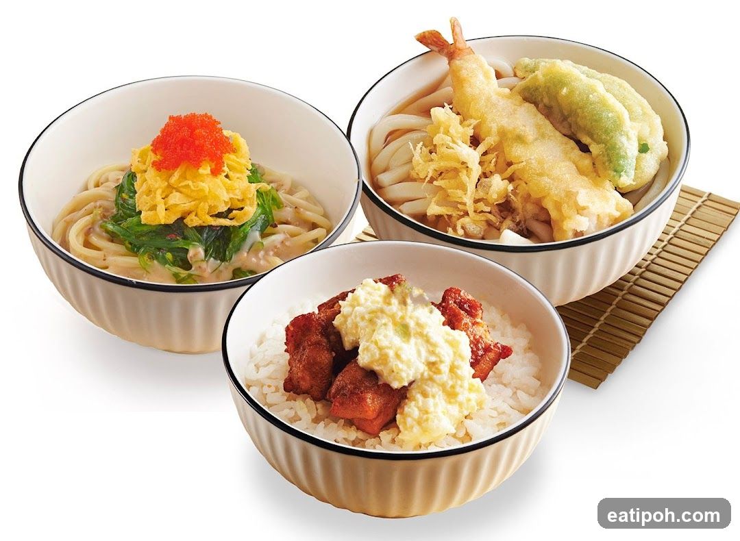 Three Bowls of Japanese Food