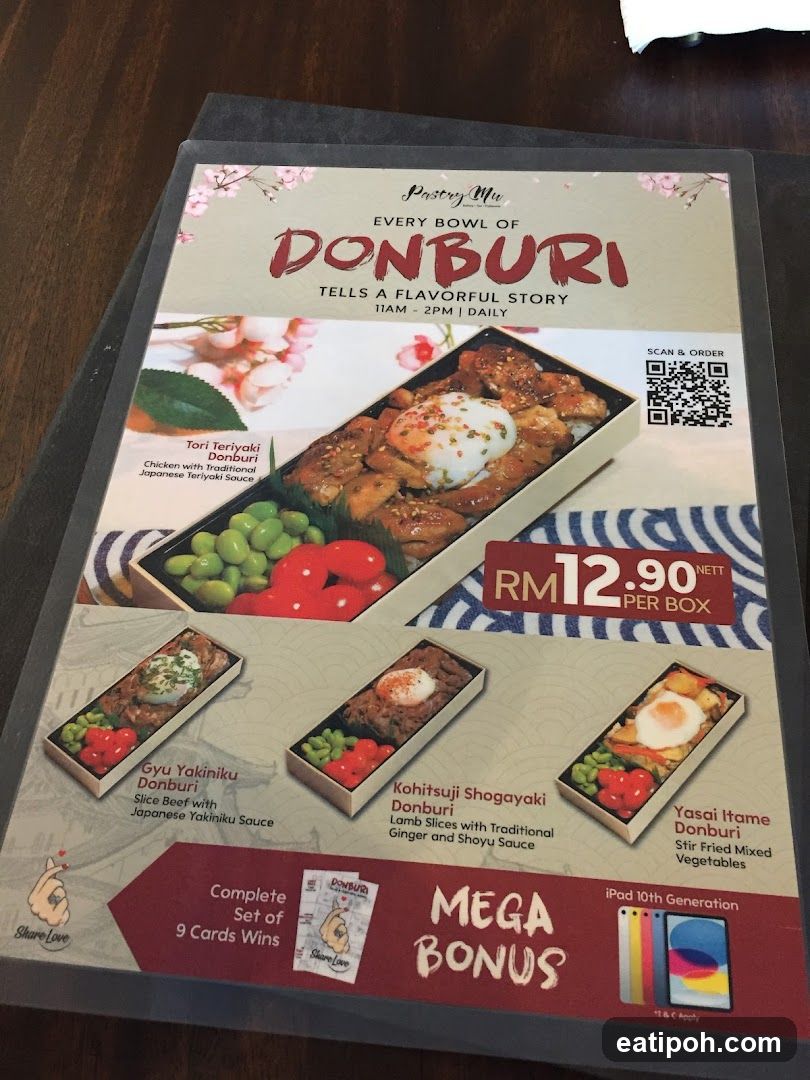 Pastry-Mu Donburi Menu Poster