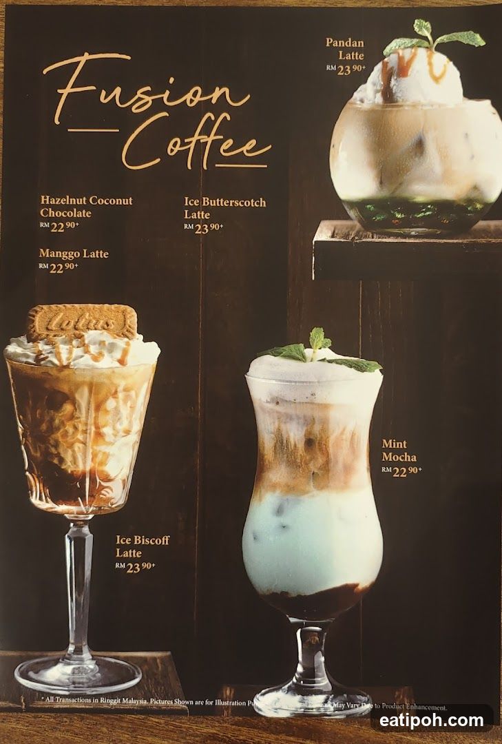 Fusion Coffee Menu