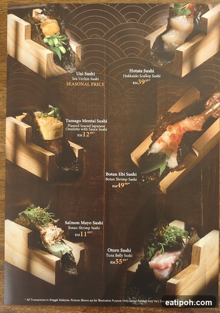 Sushi Menu