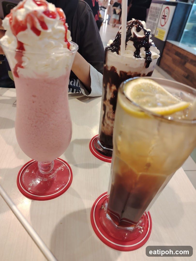 Drinks at a café