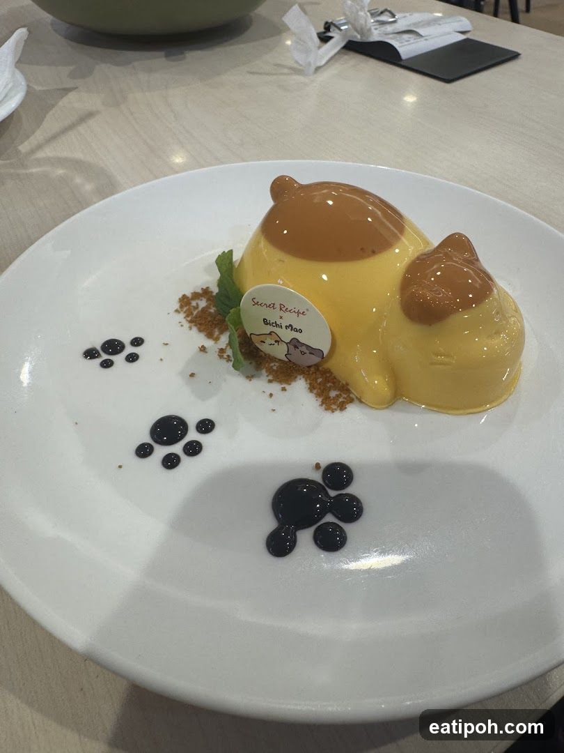 Cat-shaped dessert