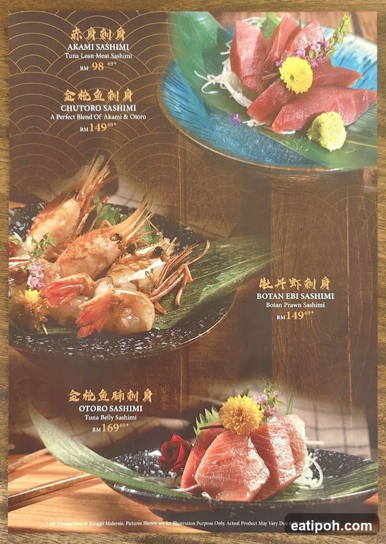 Sashimi Menu