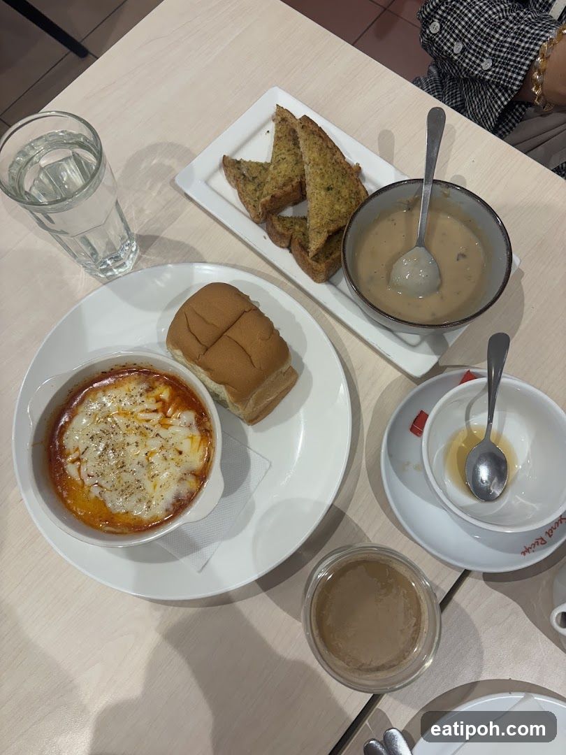 Table Setting with Food and Drinks