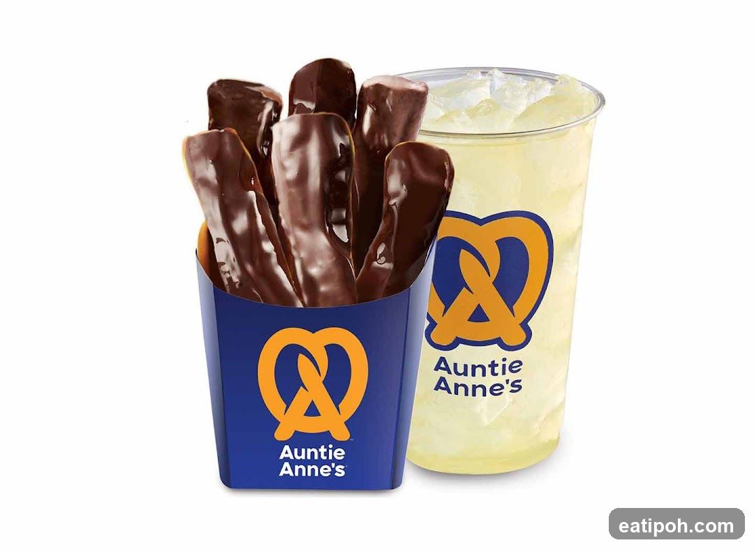 Chocolate Covered Pretzel Bites and Drink