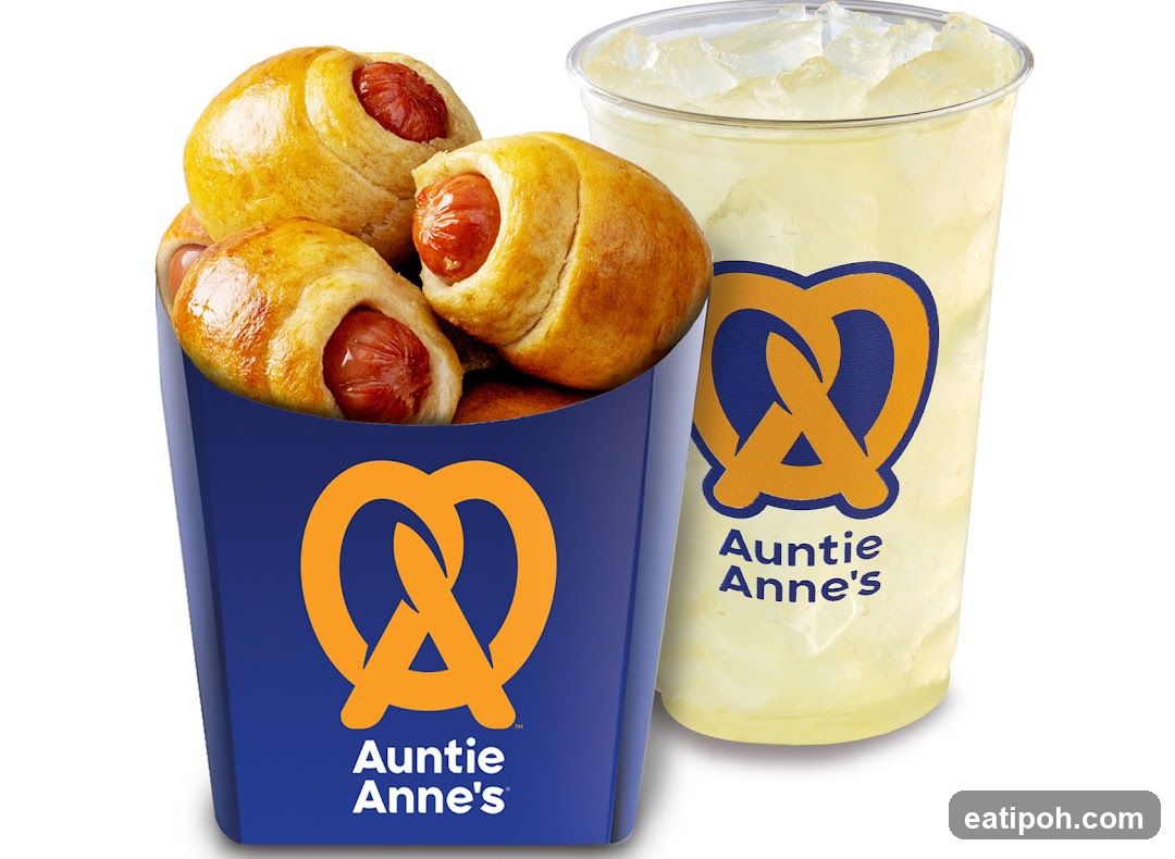 Auntie Anne's Pretzel Bites and Lemonade