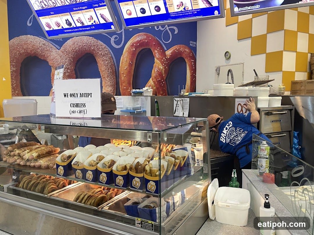 Auntie Anne's Pretzel Display