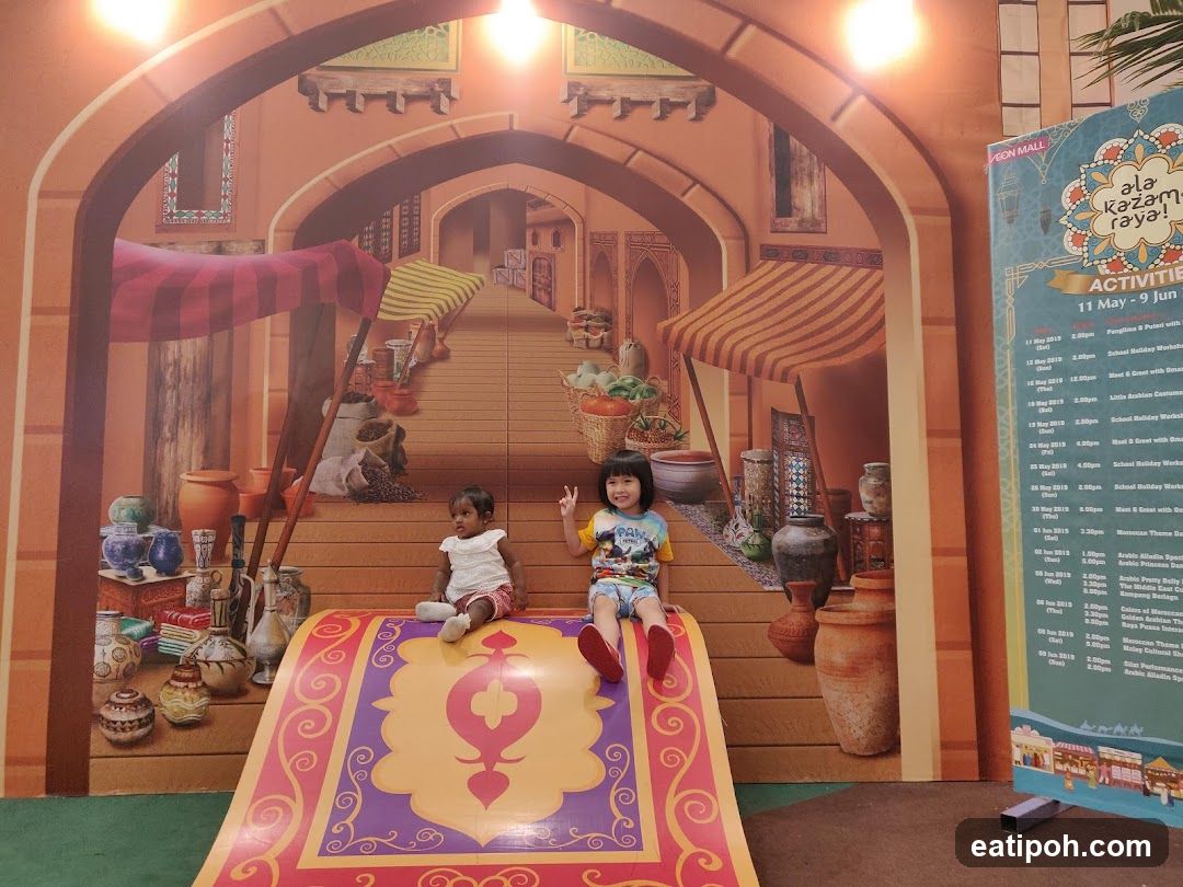 Children Posing in a Themed Display