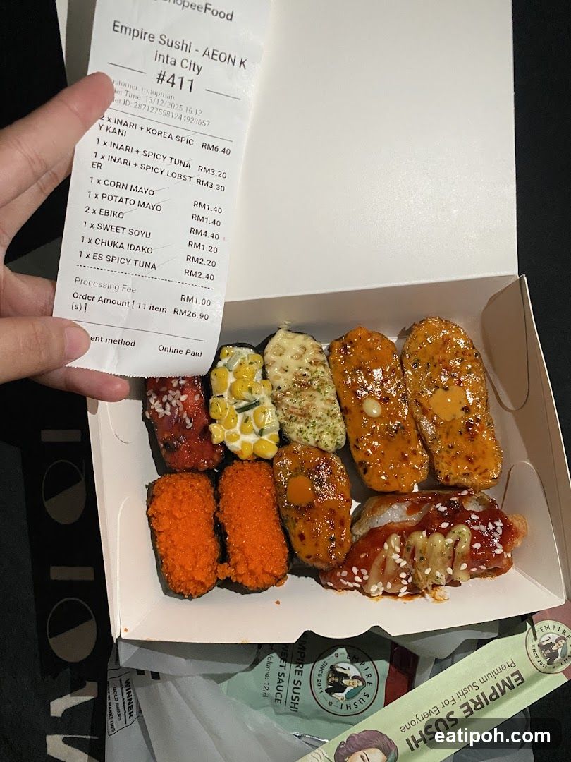 Empire Sushi - Aeon K Inta City Order Box