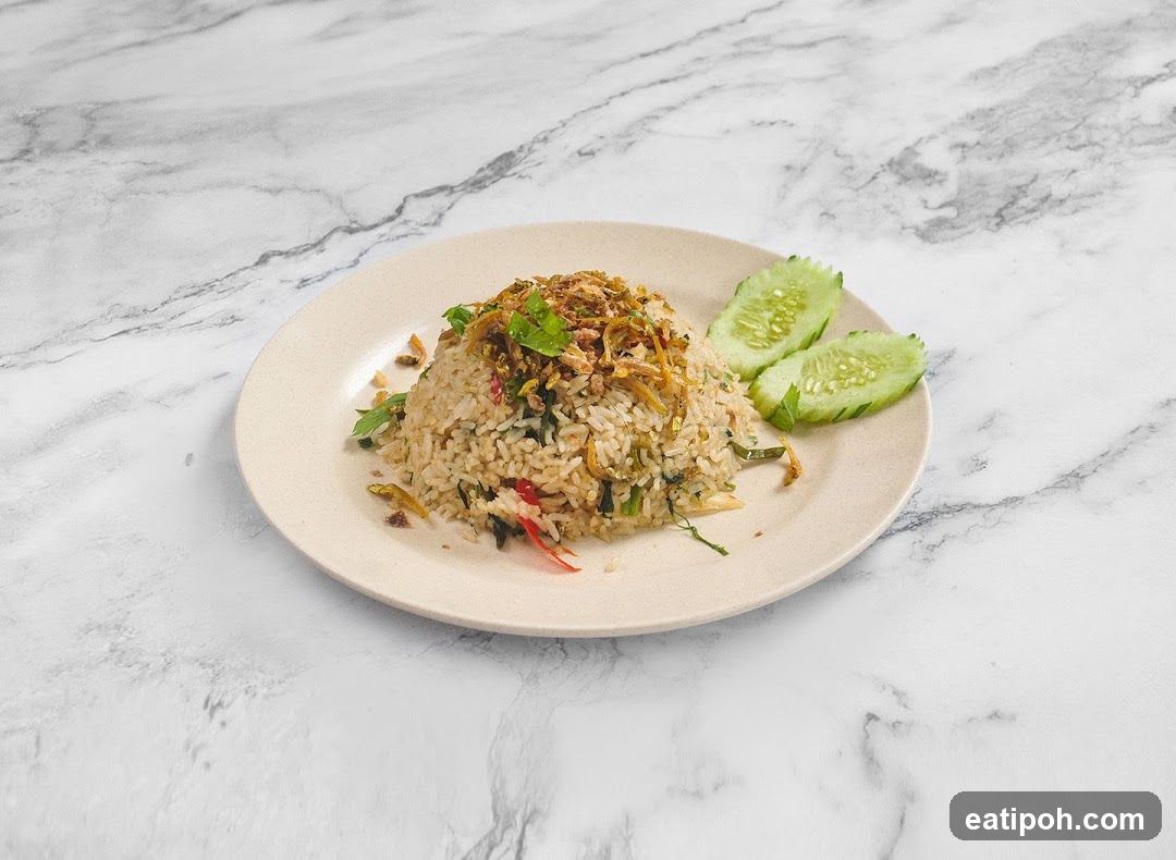 Fried Rice with Cucumber Slices