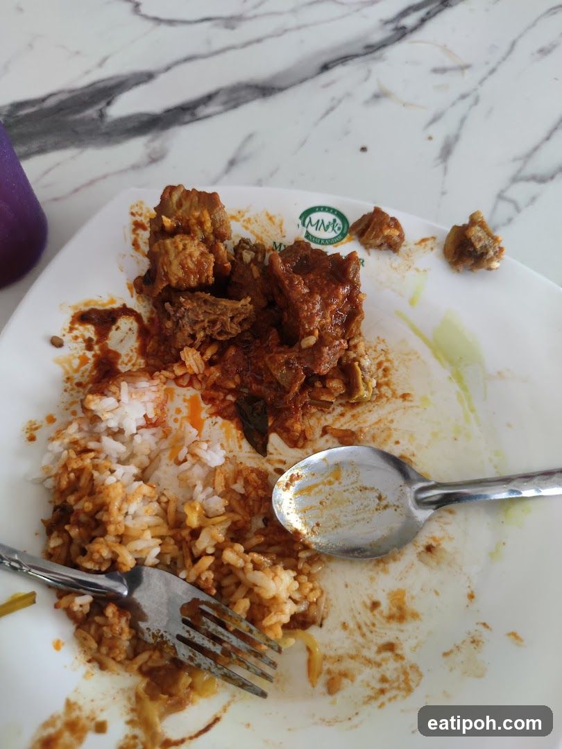 Eaten meal on plate