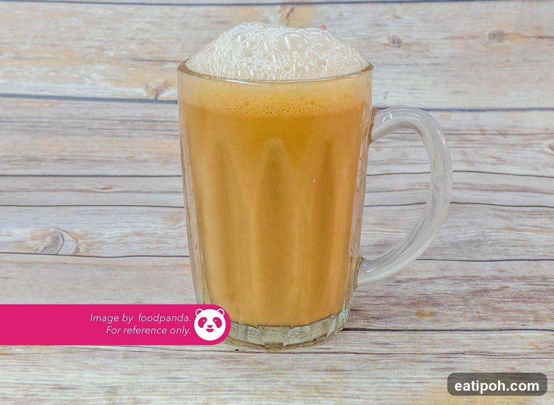 Beverage in mug on wooden surface
