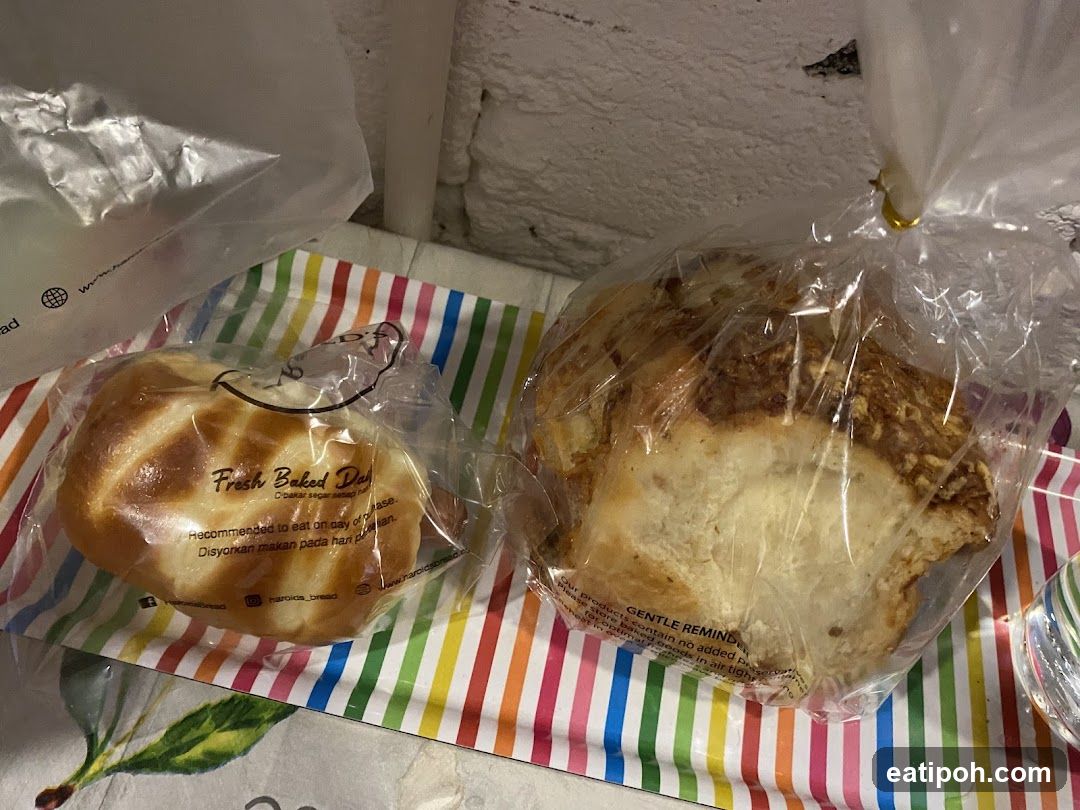 Baked Goods on Striped Surface