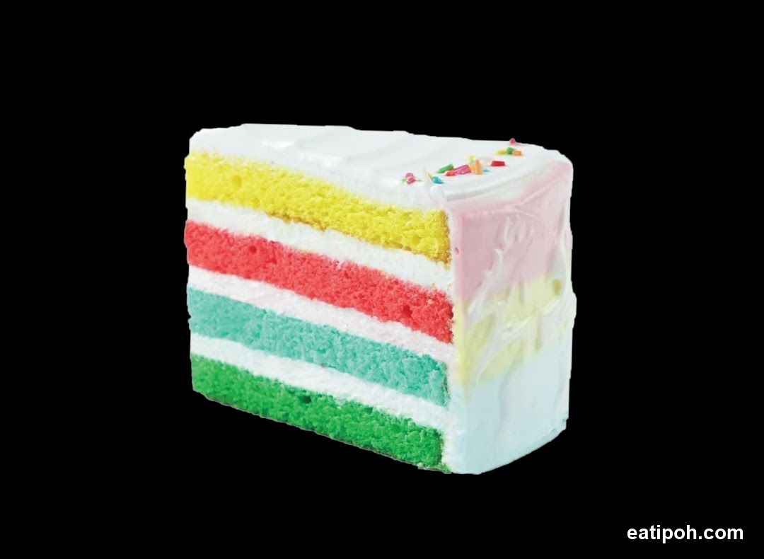 Rainbow Cake Slice