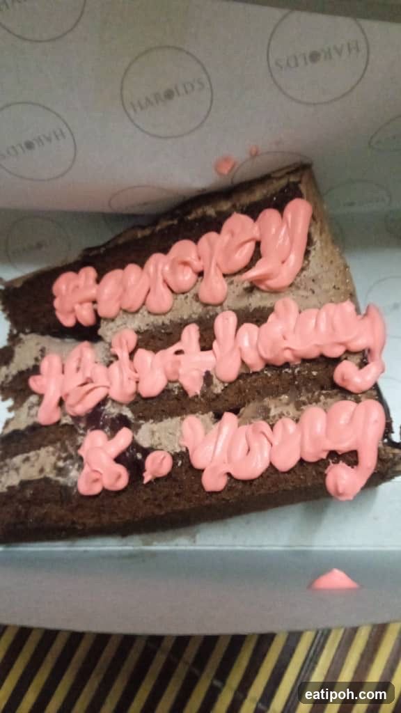 Chocolate Cake with Pink Icing