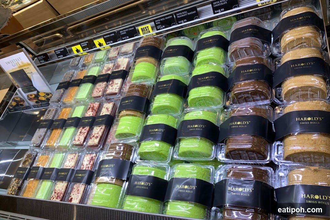 Harold's Swiss Rolls Display