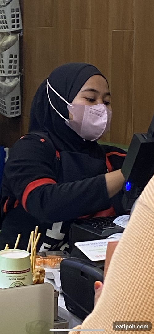 Cashier at counter