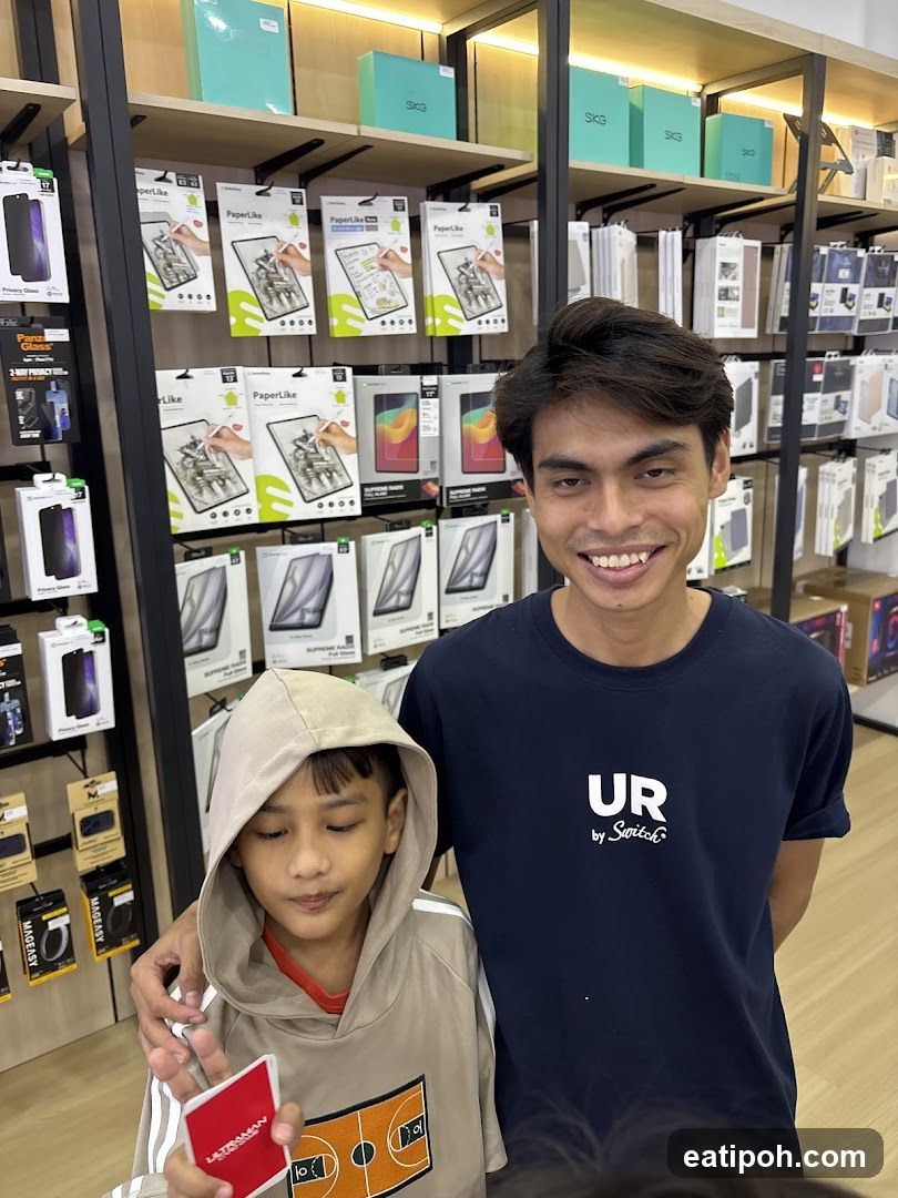 Inside a retail store