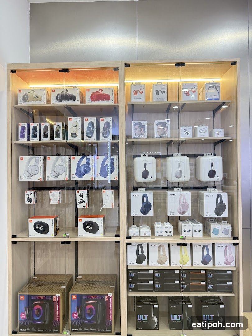 Store Display of Audio Products