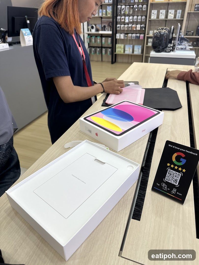 Store Interior with Apple Product Display
