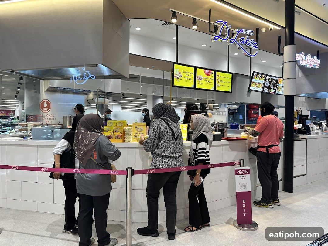 Food court interior at AEON shopping center