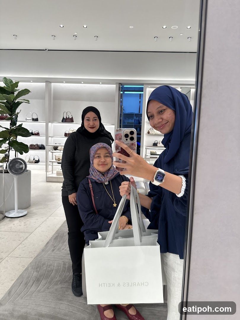 Inside a retail store
