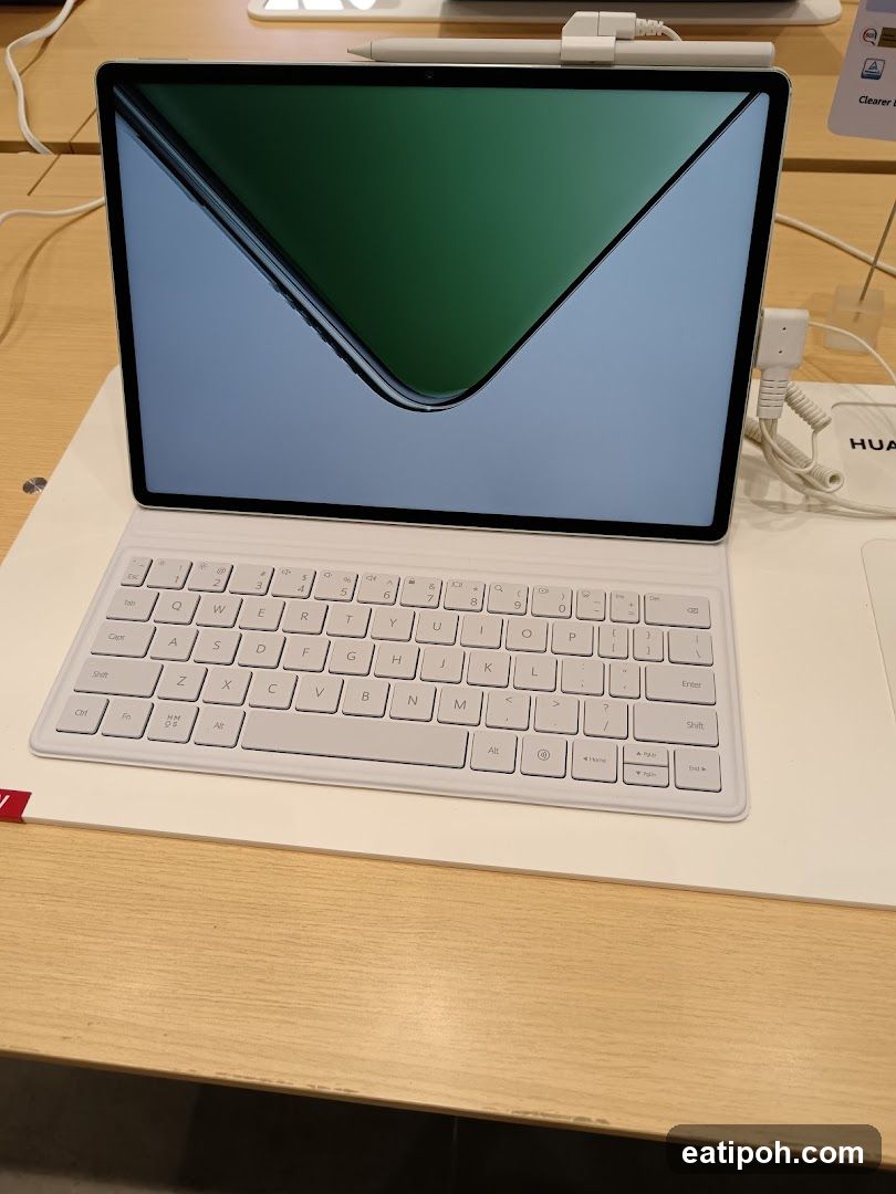 Tablet with Keyboard on Display