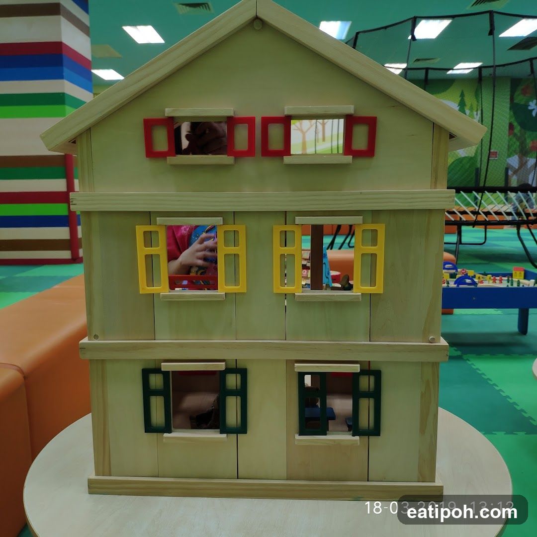 Wooden Dollhouse in Play Area