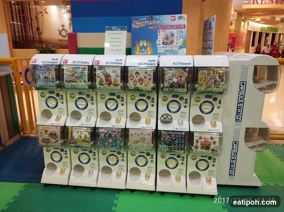 Capsule Station Gacha Machines in Mall