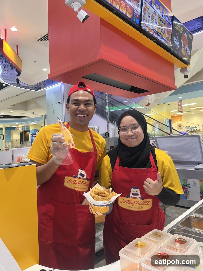 Happy Potato staff at counter