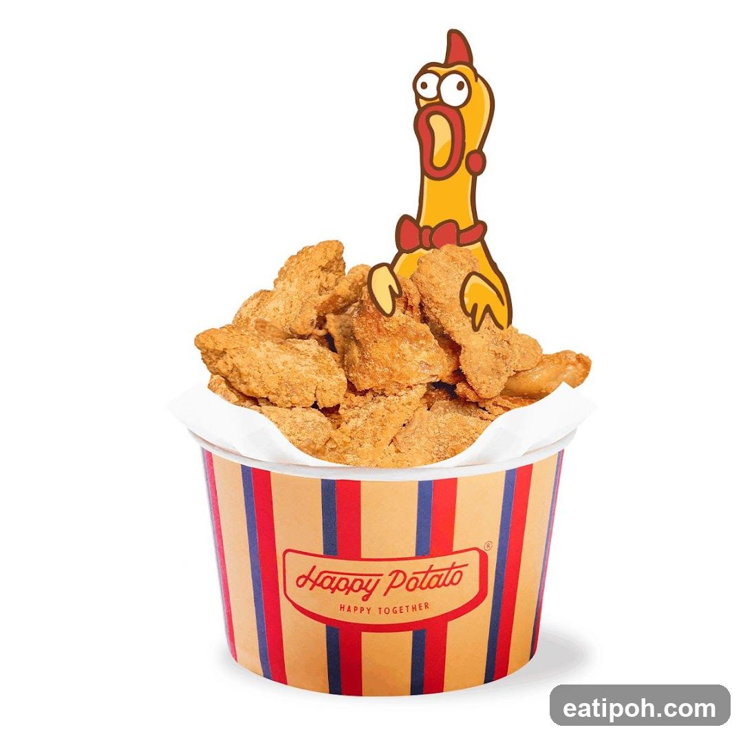 Bucket of Fried Chicken with Cartoon Chicken Topper