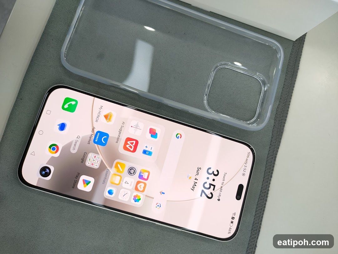 Smartphone and Case Display
