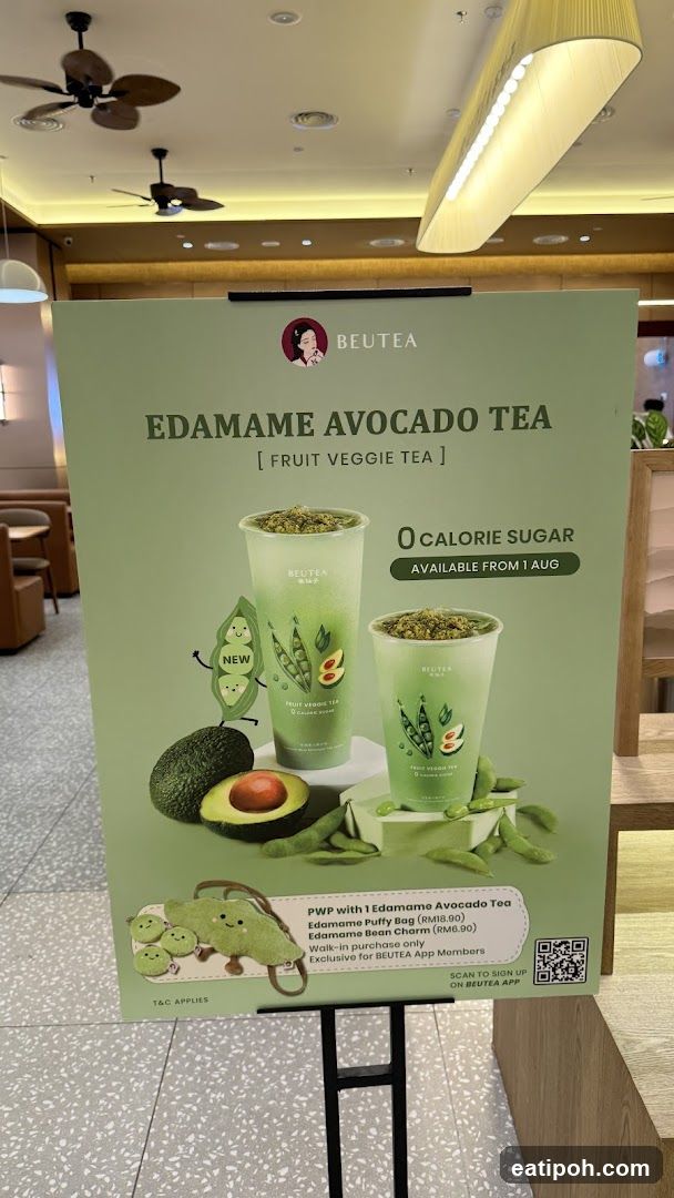 Beutea Edamame Avocado Tea Promotion