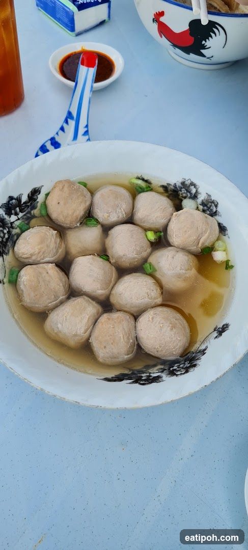 Table with Meatballs and Condiments