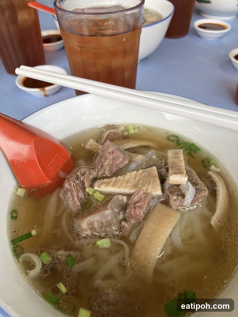 Table Setting with Noodle Soup