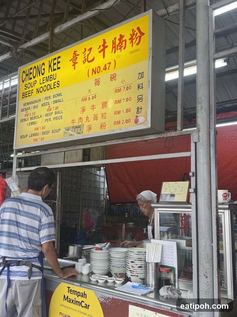 Cheong Kee Beef Noodles Menu