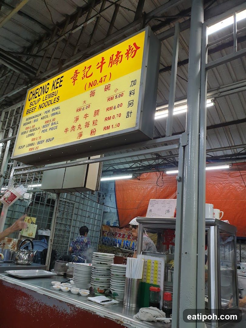 Cheong Kee Soup Lembu Beef Noodles Menu