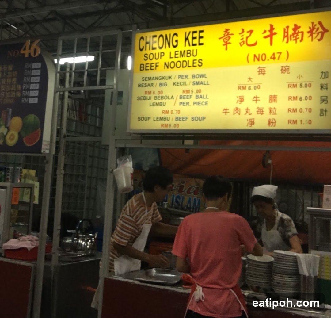Cheong Kee Beef Noodles Menu