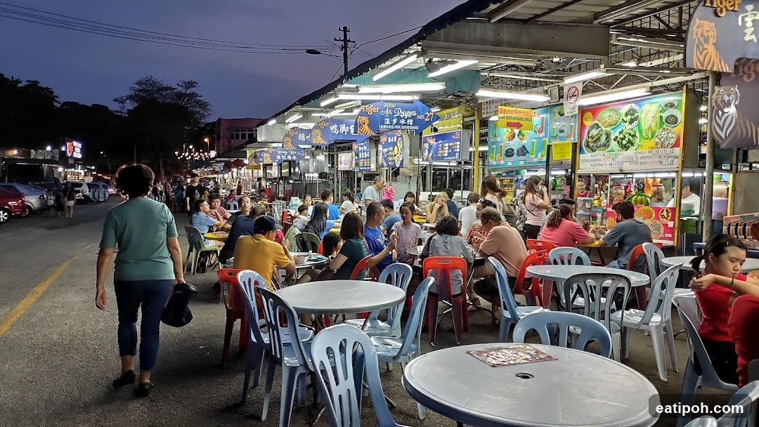 Nighttime Outdoor Food Court