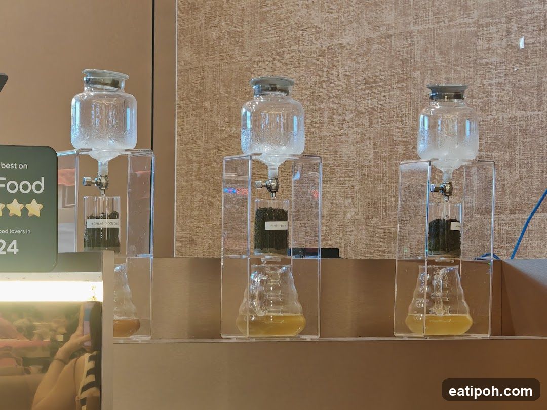 Tea dispensers in a retail setting