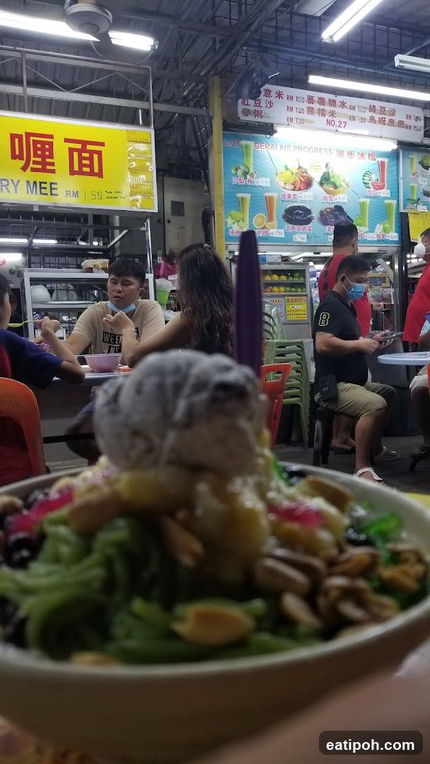 Food stall interior