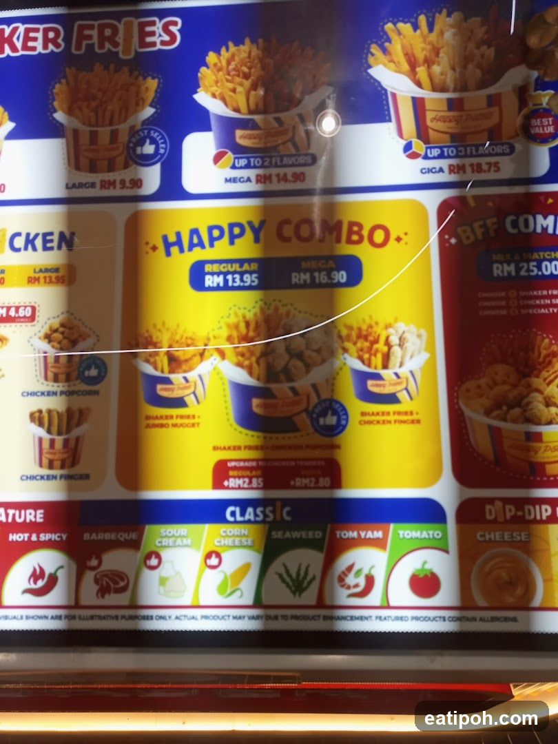 Happy Combo Menu Board